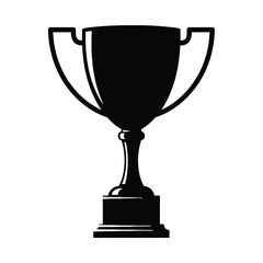 Classic silhouette vector trophy illustration for achievement and victory celebration silhouette