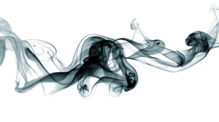 Abstract smoke swirls in dark background