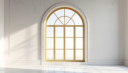 Old church window with stone wall and gothic architectural details