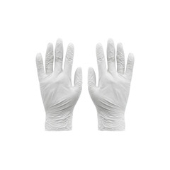 Obraz premium Pair of White Nitrile Gloves, Protection and Hygiene Concept