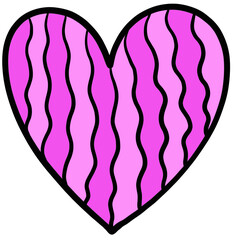 Heart shape pink line