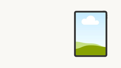 Empty Mobile/ Tablet/ Laptop illustrated mockup on simplified background for multiple usage
