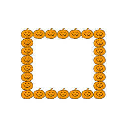 pumpkin vector frame