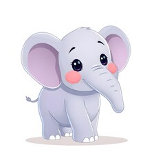 Naklejka premium Baby Elephant Cartoon