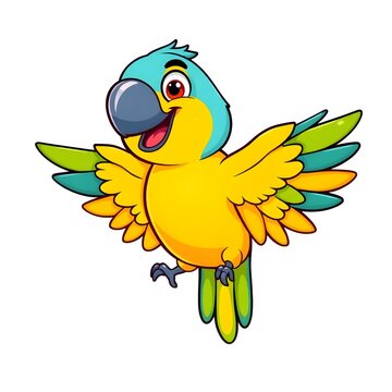 Colorful Parrot Cartoon