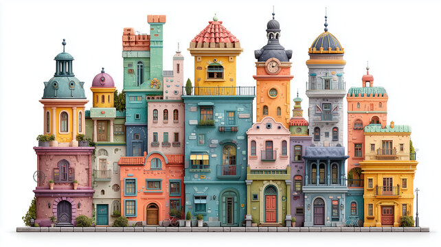 Wesołe miasteczko z klock&oacute;w &ndash; ilustracje dla najmłodszych