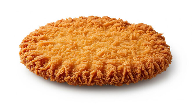 Isolated Crispy Pork Cutlet on White Background