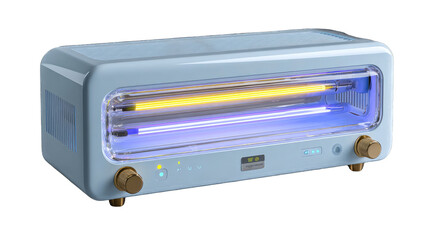 Fototapeta premium Light blue retro-style UV sanitizer
