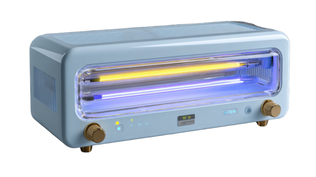 Light blue retro-style UV sanitizer