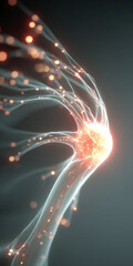 Abstract Glowing Energy Stream A Digital Art Creation