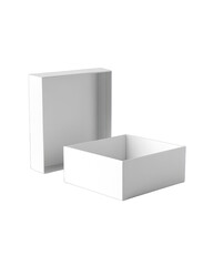 White square gift box open