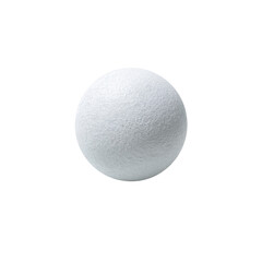 White Styrofoam Ball on Black Background - Perfect for Crafts and Design Projects