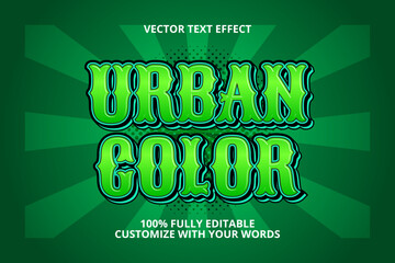 urban color editable text effect for street art