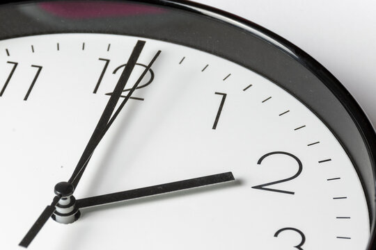 clock on a black background