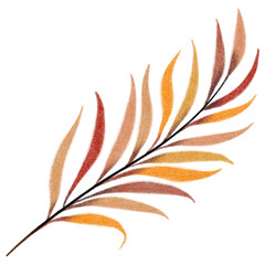 Brown and red aesthetic autumn leaves element