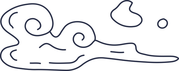 Chinese Cloud Outline