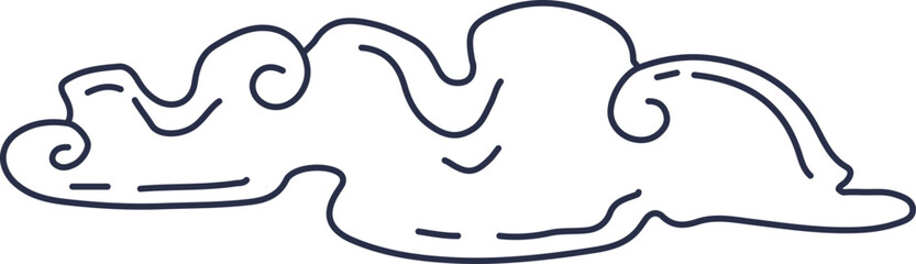 Chinese Cloud Line Art