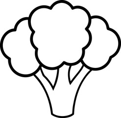 Simple Vector Illustration of a Broccoli