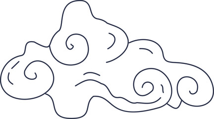 Chinese Cloud Outline