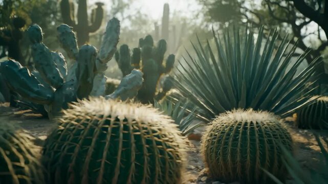 Cactus garden filtered light cool palette