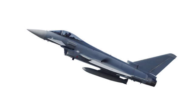 eurofighter typhoon military jet fighter isolated on transparent background - Powered by Adobe