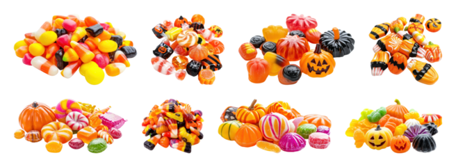 Colorful Halloween candy assortment