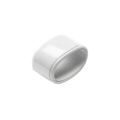 Modern White Oval Napkin Ring, Elegant Table Setting Accessory