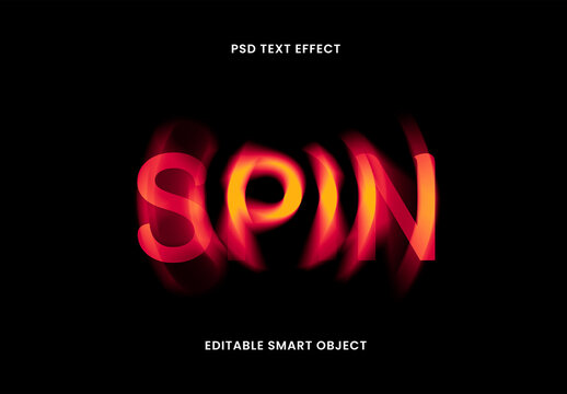 Spin Blur Text Effect