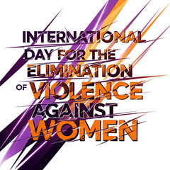 Abstract Poster for International Day Against Violence Toward Women