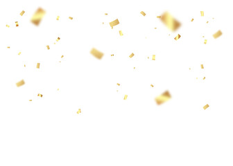 Gold  Color Confetti. PNG illustration of festive confetti background	