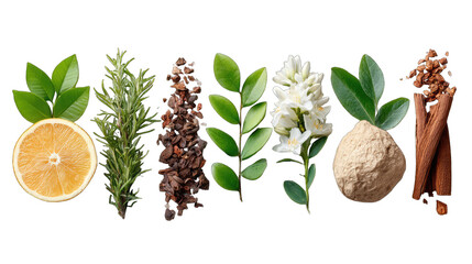 Aromatic ingredients arranged