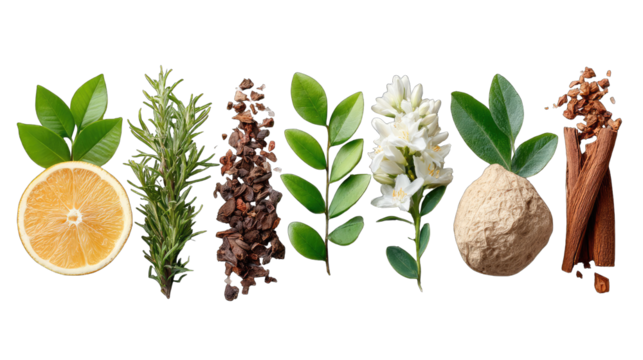 Aromatic ingredients arranged
