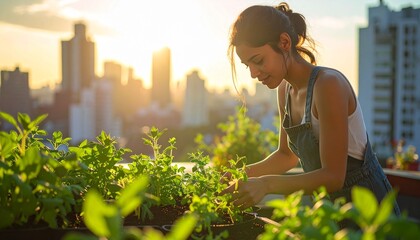 Urban Rooftop Gardening Enthusiast