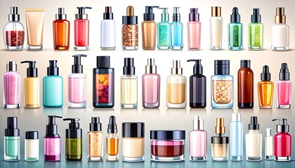Obraz premium Cosmetic product packaging design display
