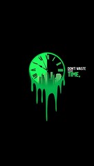 A melting clock with a cityscape symbolizes the urgent message dont waste time