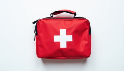 Red Medical Bag with White Cross
