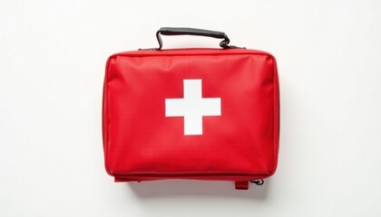 Red Medical Bag with White Cross