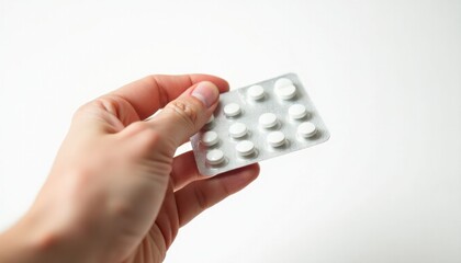Female Hand Holding Pills Blister