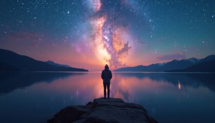 Milky Way Night Landscape