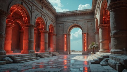 Majestic Hall with Columns