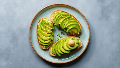 Sliced Avocado on Plate