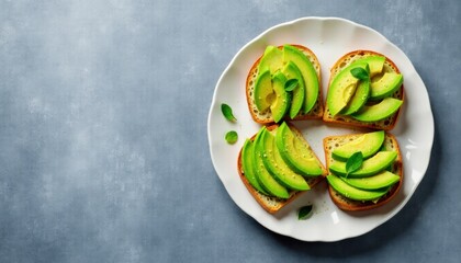 Sliced Avocado on Plate