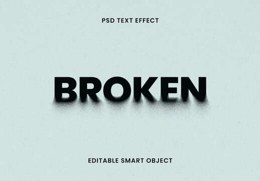 Broken Dust Disintegration PSD Text Effect