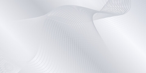 Naklejka premium Modern background with flowing lines. Digital future technology abstract simple design