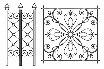 Hand drawn rock punk music star and grunge heart doodle icon element set, crayon brush stroke sketch style