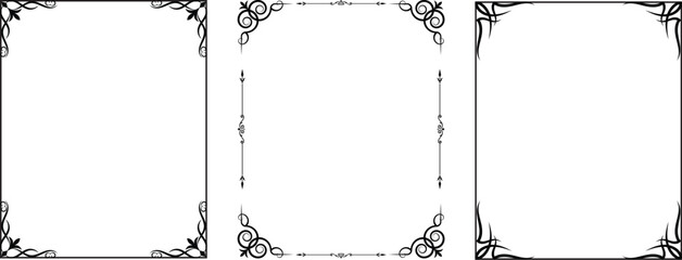 Vintage Ornamental Decorative Frame Border Vector – Elegant Luxury Outline for Invitations, Certificates, Greeting Cards, and Templates