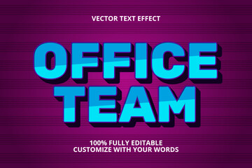 office team editable text effect for work