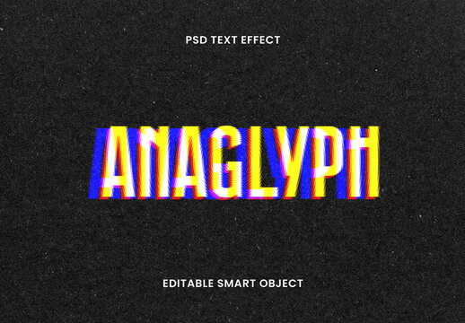 Anaglyph 3D Text Effect