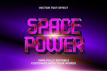 space power editable text effect for galaxy