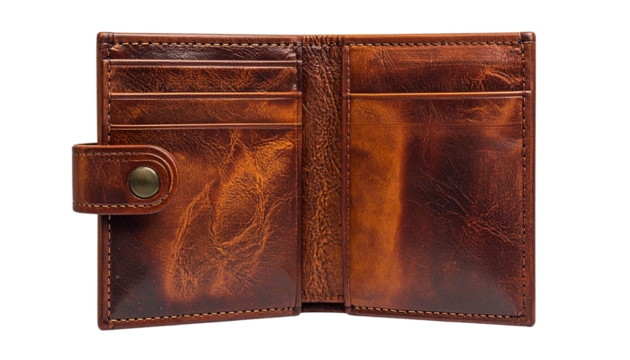 Brown Leather Men Wallet PNG, Transparent Background, Classic Leather Wallet, Stylish Men’s Accessory PNG, Foldable Money Holder, Luxury Leather Wallet Illustration, Fashionable Men’s Wallet Clipart - Powered by Adobe